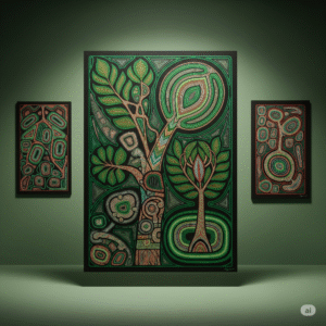 Quadro de Arte Yawanawa "Alma da Floresta"